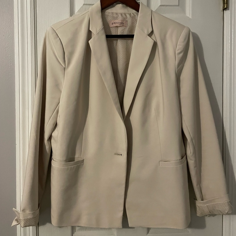 Cream women’s blazer- size XL - brand Philosophy